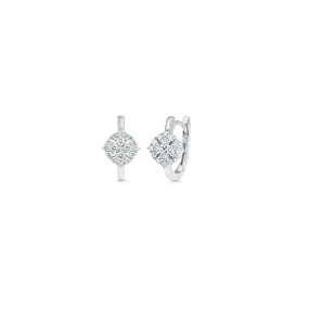 0.42 TCW Round Moissanite Diamond Huggie Earrings