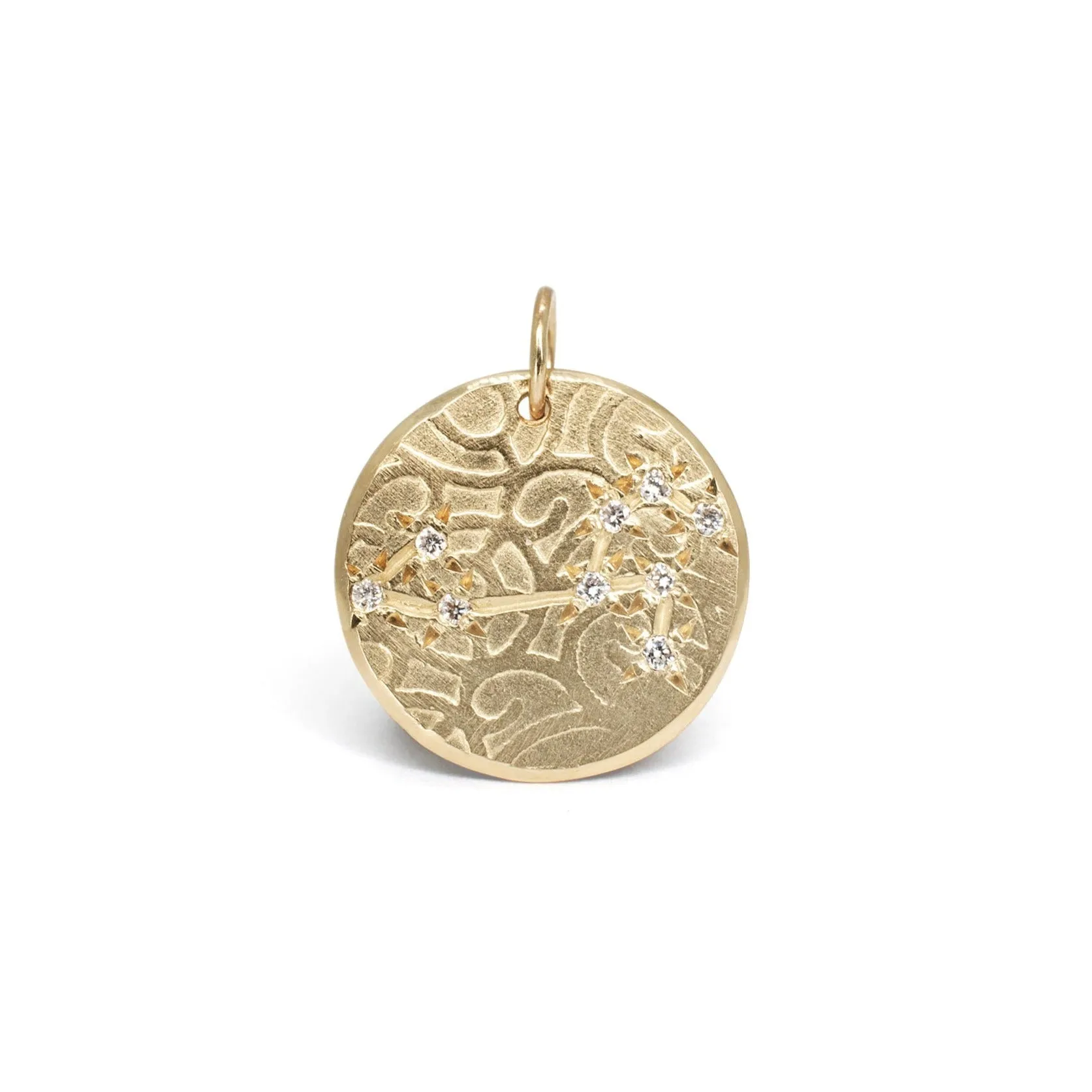 10K Zodiac Diamond Constellation Charms