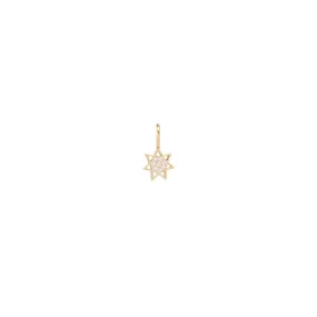 14k Midi Bitty Pavé Diamond Sun Charm