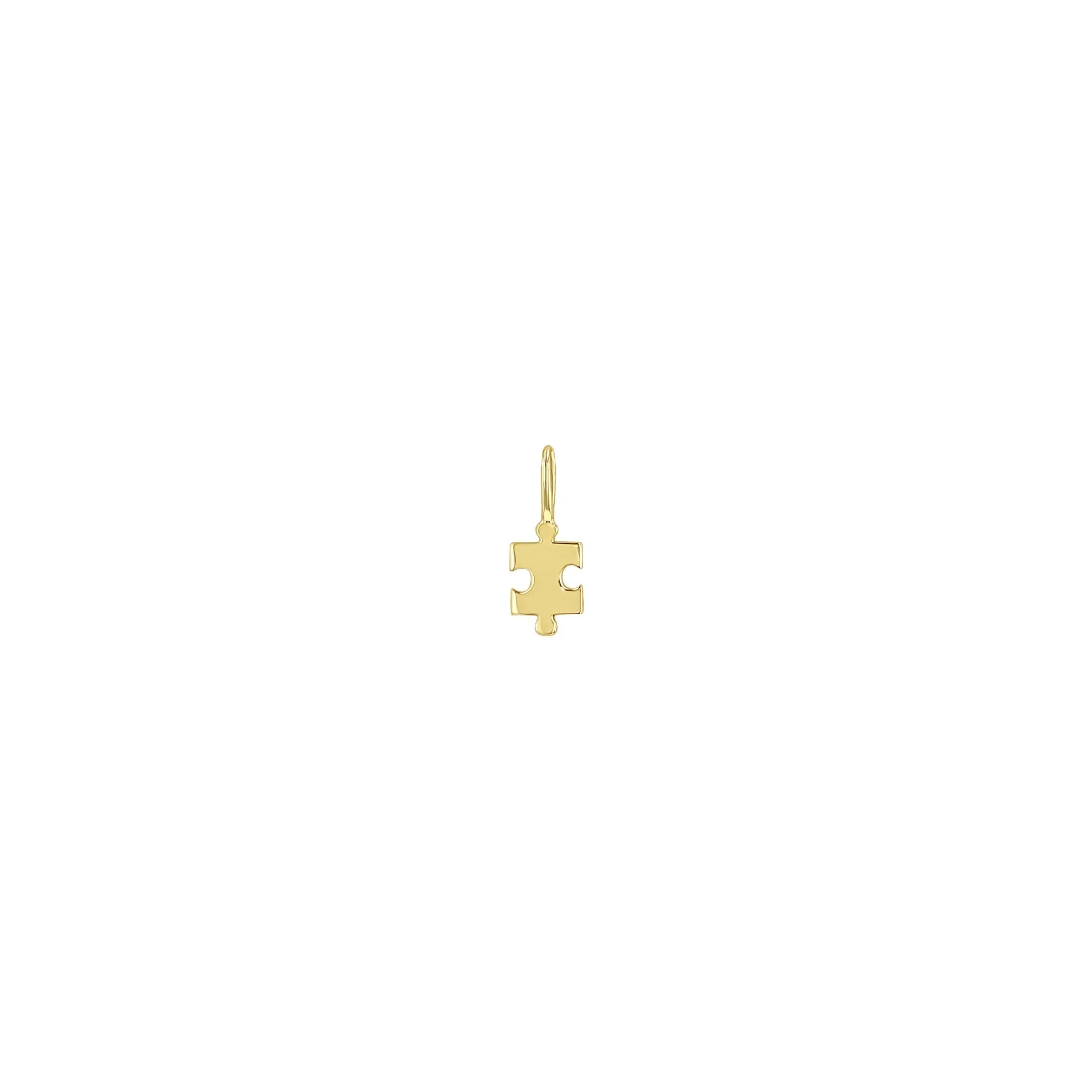 14k Single Midi Bitty Puzzle Piece Charm