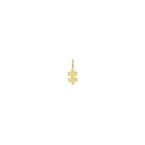 14k Single Midi Bitty Puzzle Piece Charm