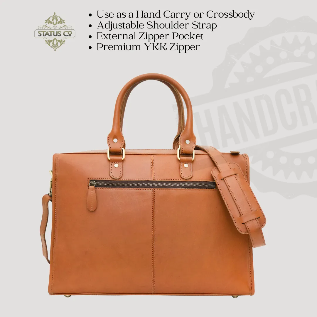 Bison Leather Executive Satchel