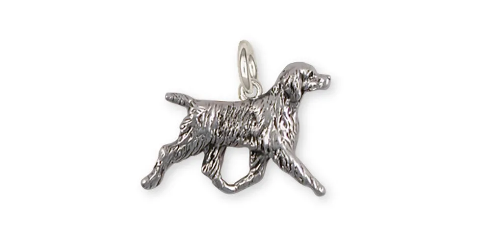 Brittany Dog Charm Handmade Sterling Silver Dog Jewelry BR6-C