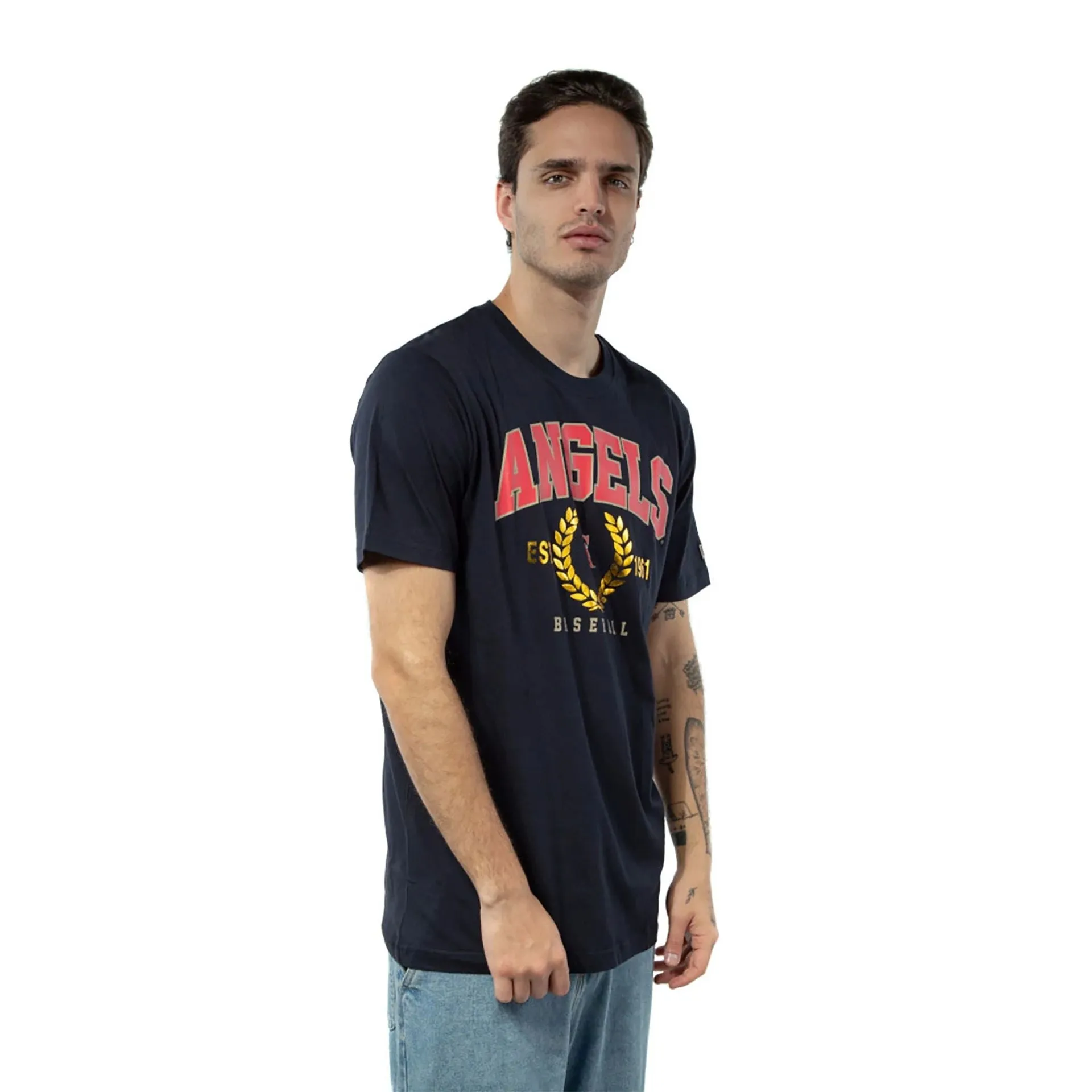 California Angels Gold Leaf Navy T-Shirt