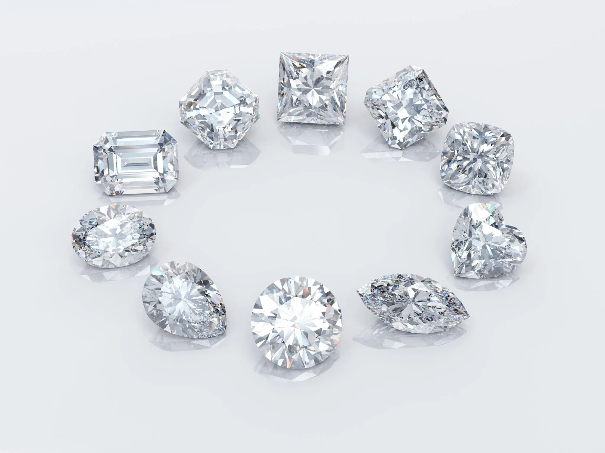 Certified Loose Lab Grown Diamonds-Asscher Cut