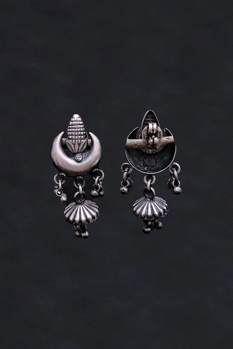 Corn And Crescent Moon Shaped Jhumkis