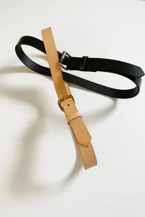 DEAN 1 LEATHER BELT, TAN OR BLACK