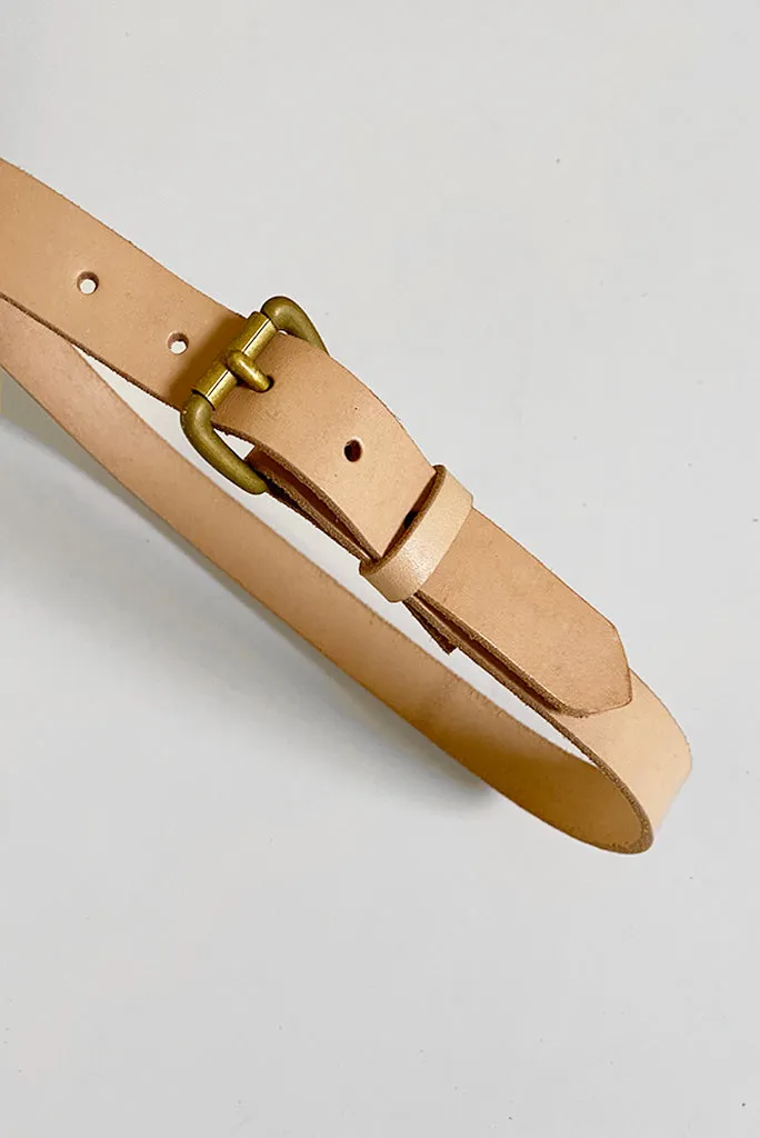 DEAN 1 LEATHER BELT, TAN OR BLACK