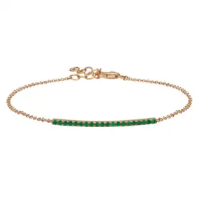 Emerald Bar Bracelet