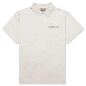 Essentials Kid's S/S Polo - Light Heather Oatmeal