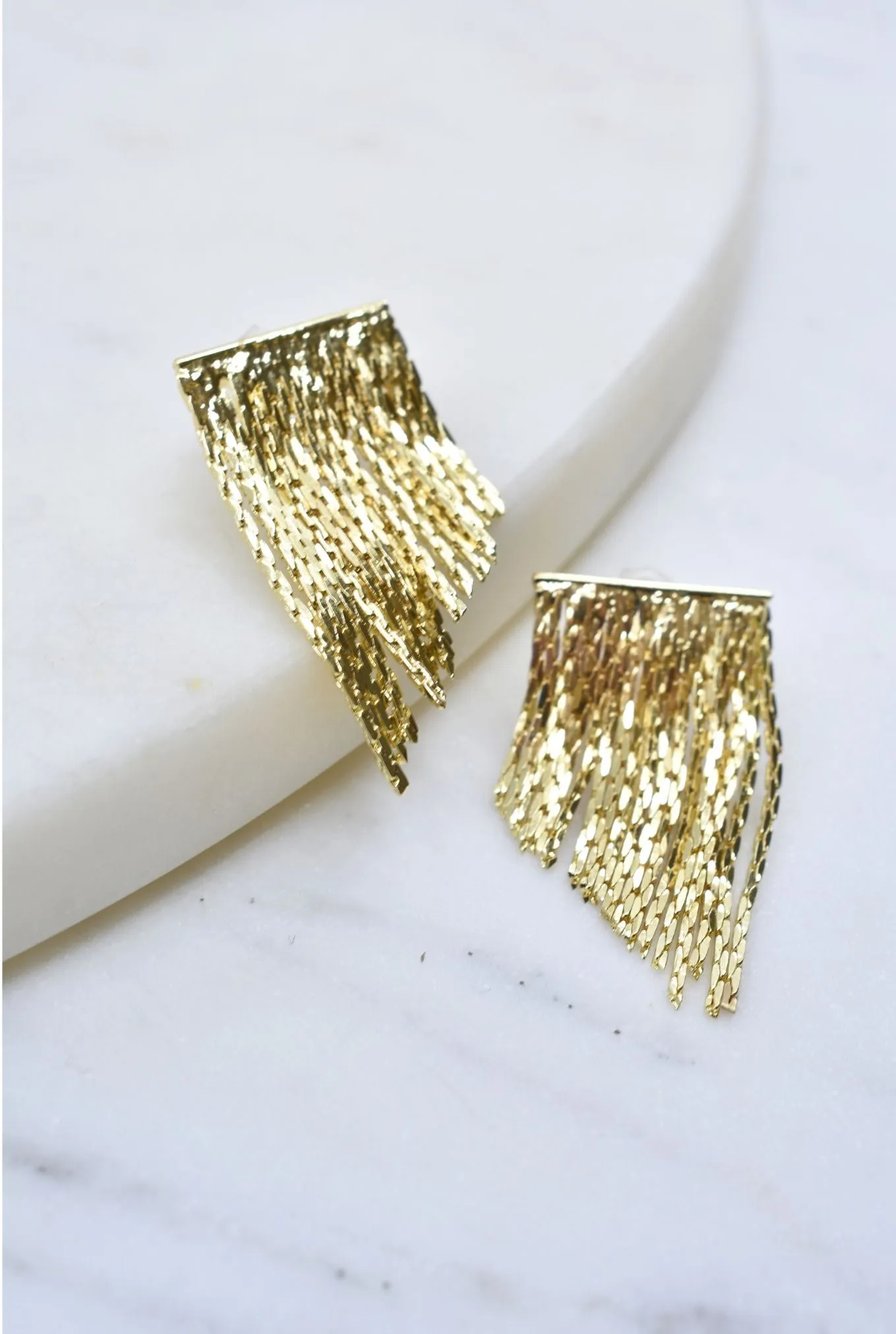 Fancy Gold Tassel Earrings