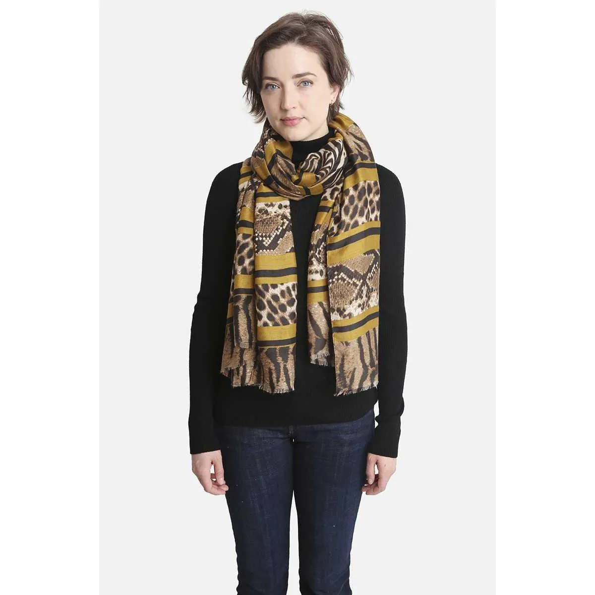 Fashion Animal Print Skinny Scarf