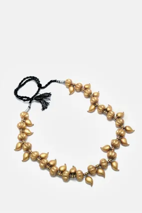 Golden Polished Kairi Shaped Necklace