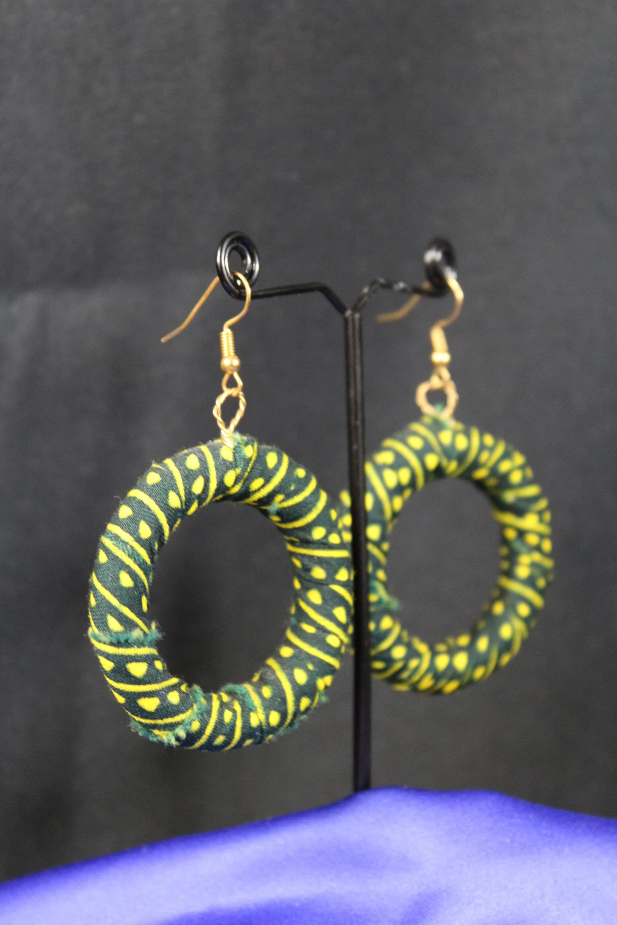 Gorgeous Green African Hoops