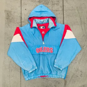 Houston Oilers: 1990's 1/4 Zip Starter Breakaway Jacket (L/XL)