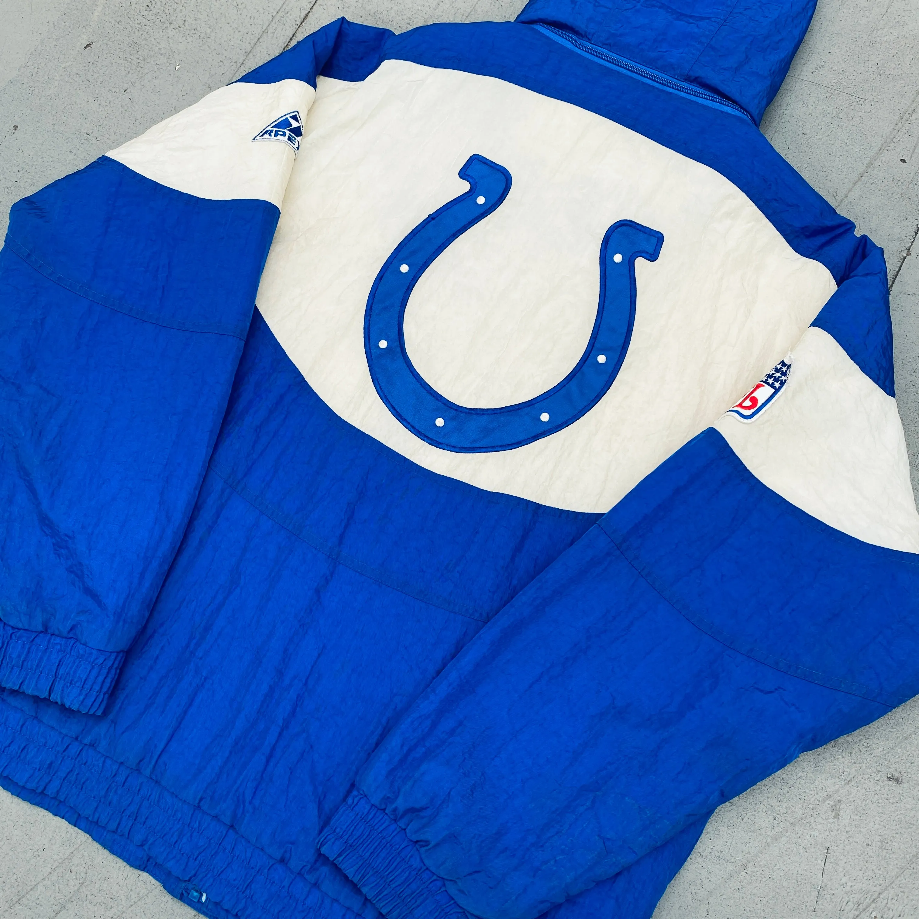 Indianapolis Colts: 1990's Apex One Wave Fullzip Pro Line Jacket (L)