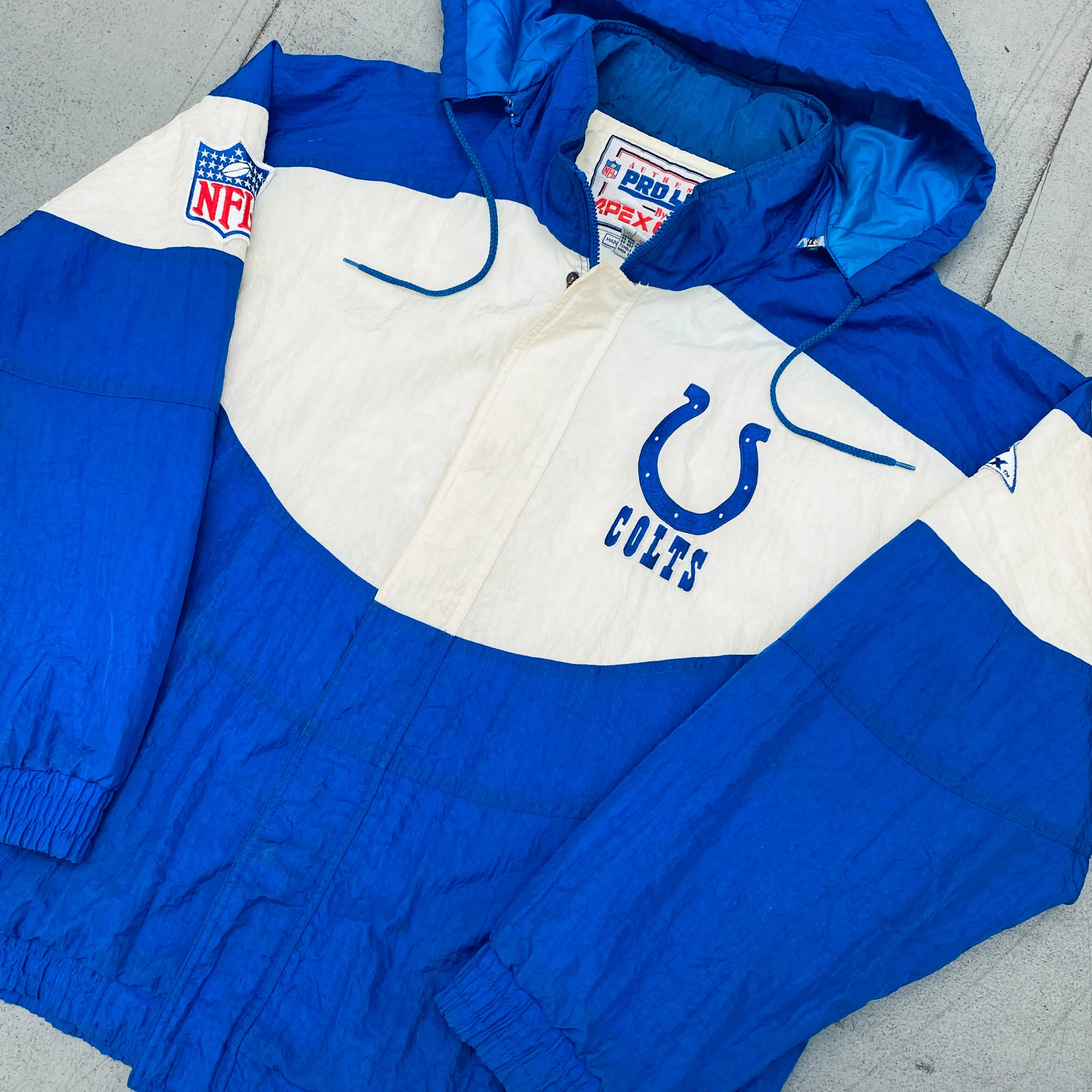 Indianapolis Colts: 1990's Apex One Wave Fullzip Pro Line Jacket (L)