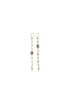 Labradorite Long Chain Earring