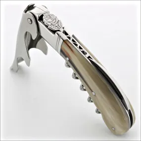 Laguiole Magnum Corkscrew Deco Rose - Horn Tip