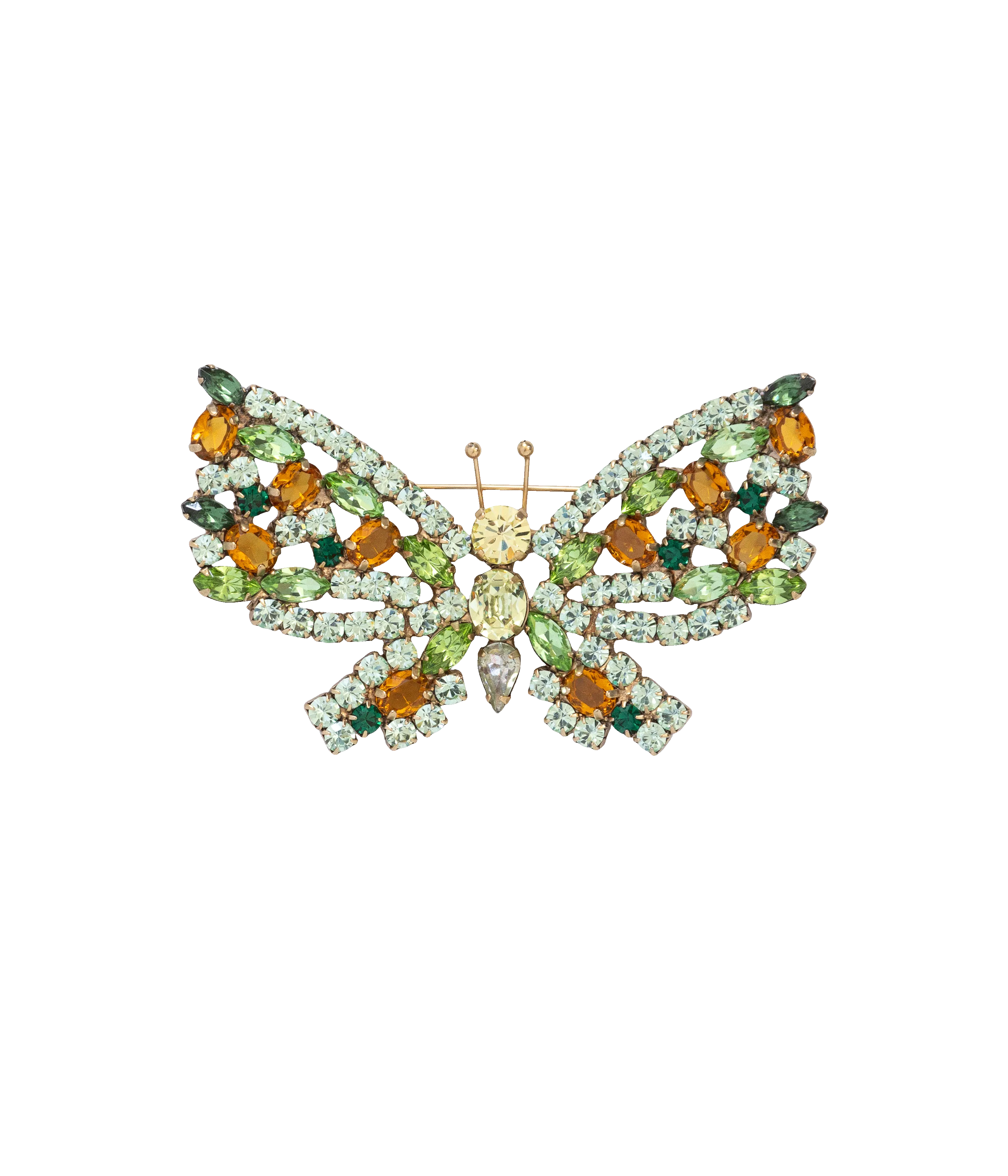 Large Butterfly in Green Opal / Jonquil