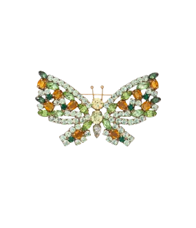 Large Butterfly in Green Opal / Jonquil