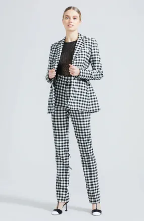 LELA ROSE Stretch Check Blazer