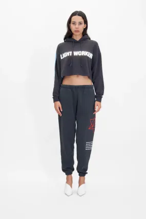 Light Worker Cropped Hoodie in Space Glow