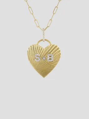 Love Charm Elshane Chain Necklace - J Initial