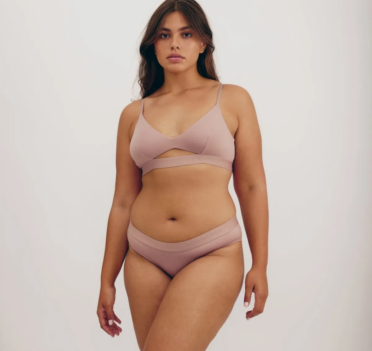 Organic Basics Soft Touch Bralette Dusty Rose