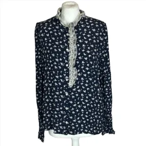 Sezane x Sea New York Navy Floral Blouse M