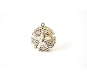 Sterling Silver Wholesale Sand Dollar Charm- 925 Silver Starfish Sand Dollar, Nautical Beach themed Charms  Charms, 134