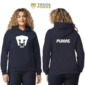 Sudadera Mujer Hoodie Pumas UNAM Logo Monocromatico Vinil