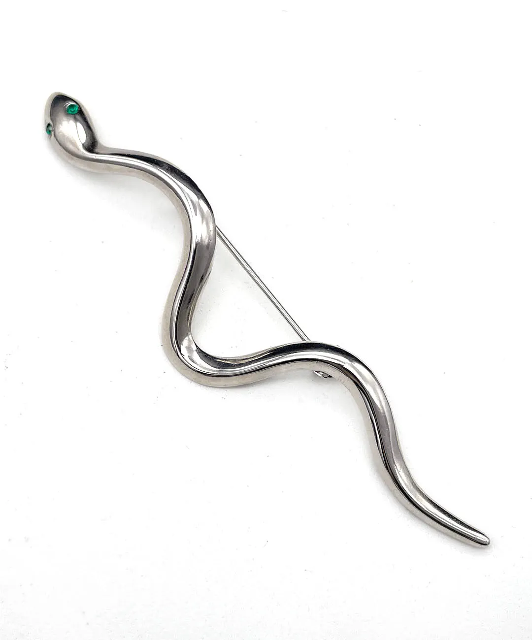 【USA輸入】 ヴィンテージ SPHINX エメラルドアイ スネーク ブローチ/Vintage SPHINX Emerald Eyed Snake Brooch