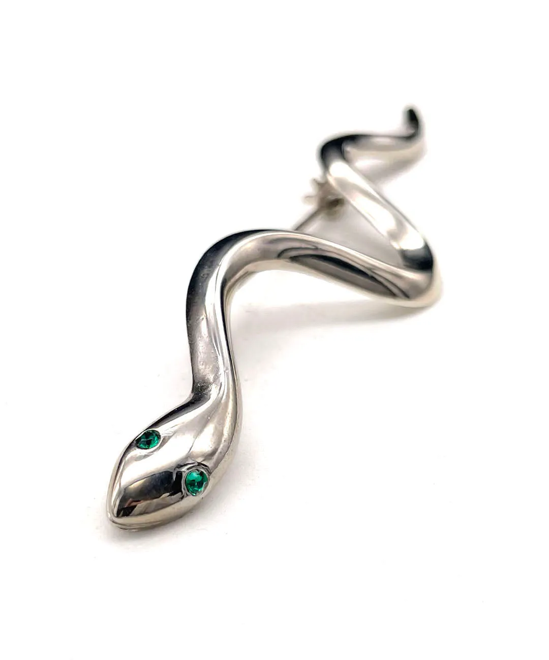 【USA輸入】 ヴィンテージ SPHINX エメラルドアイ スネーク ブローチ/Vintage SPHINX Emerald Eyed Snake Brooch