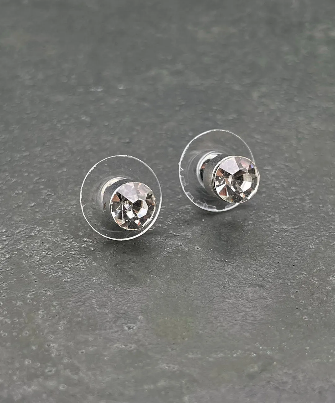 【USA輸入】ヴィンテージ MONET クリアビジュー ピアス/Vintage MONET Clear Bijou Post Earrings