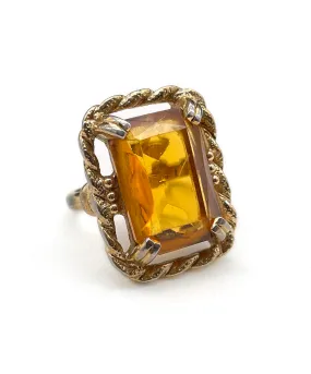 【USA輸入】ヴィンテージ SARAH COV. アンバー ビジュー リング/Vintage SARAH COV. Amber Bijou Ring