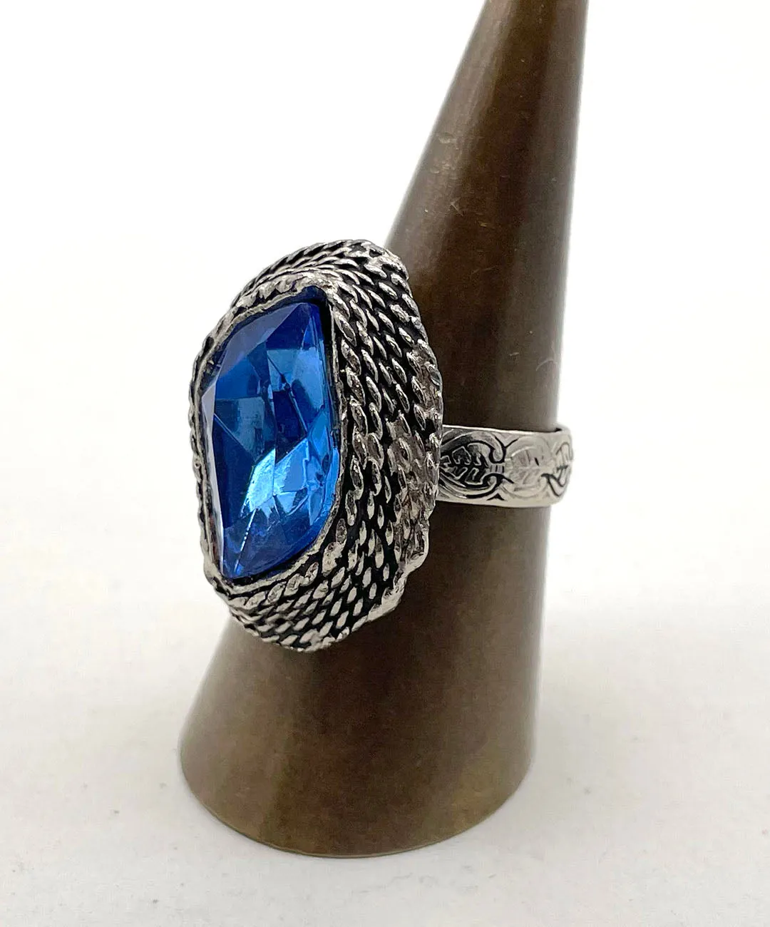 【USA輸入】ヴィンテージ ブルー ビジュー リング/Vintage Blue Bijou Ring