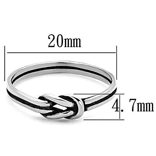 WildKlass Stainless Steel Promise Ring High Polished (no Plating) Women