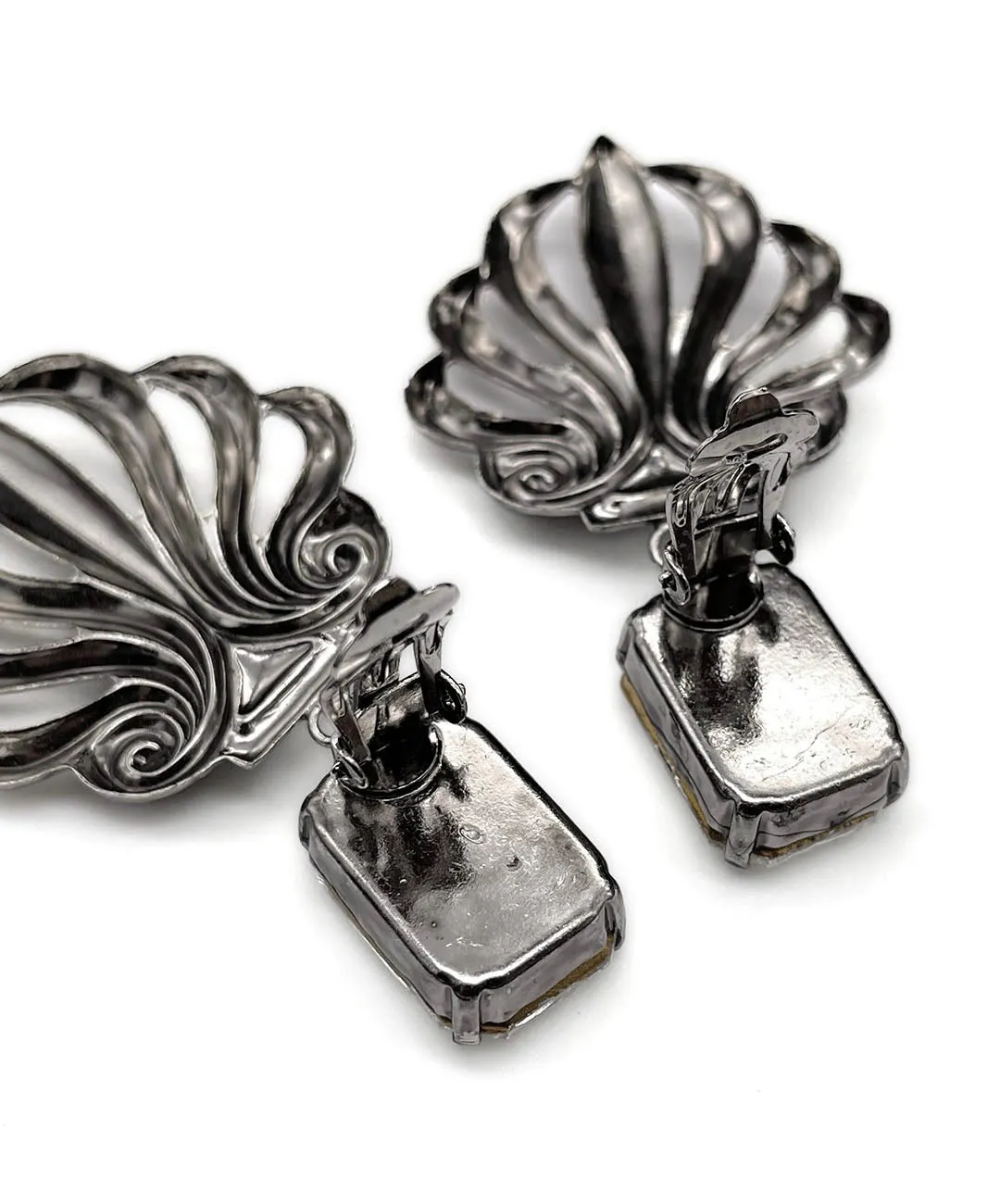 【ドイツ買付】ヴィンテージ SEIBOTH クリア ビジュー イヤリング/Vintage SEIBOTH Clear Bijou Clip On Earrings